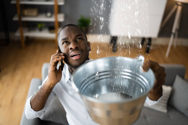 Water damage restoration process in MT